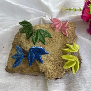 Flower petal shaped earrings